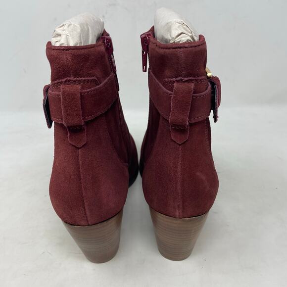 Diba Womens Sleek Bootie Burgundy Suede Ankle Boots Size 7.5 - Picture 5 of 9